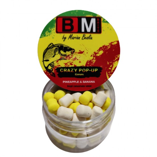 Momeala Flotanta - BM Baits Crazy Pop-up Pineapple & Banana 6mm